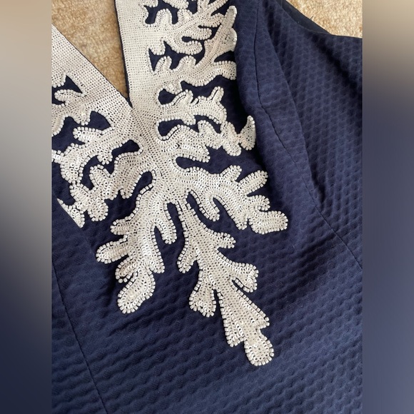 Lilly Pulitzer Gabby Shift Dress in True Navy size 00 retail $258 - Picture 4 of 11